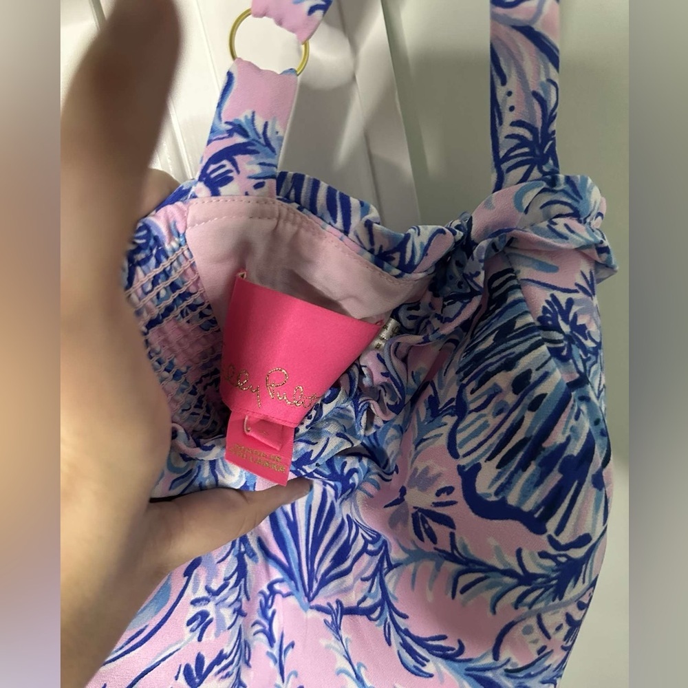 Lilly Pulitzer ZENON RUFFLE ROMPER Lilac A Little Jelly size 2-like new - Picture 6 of 10